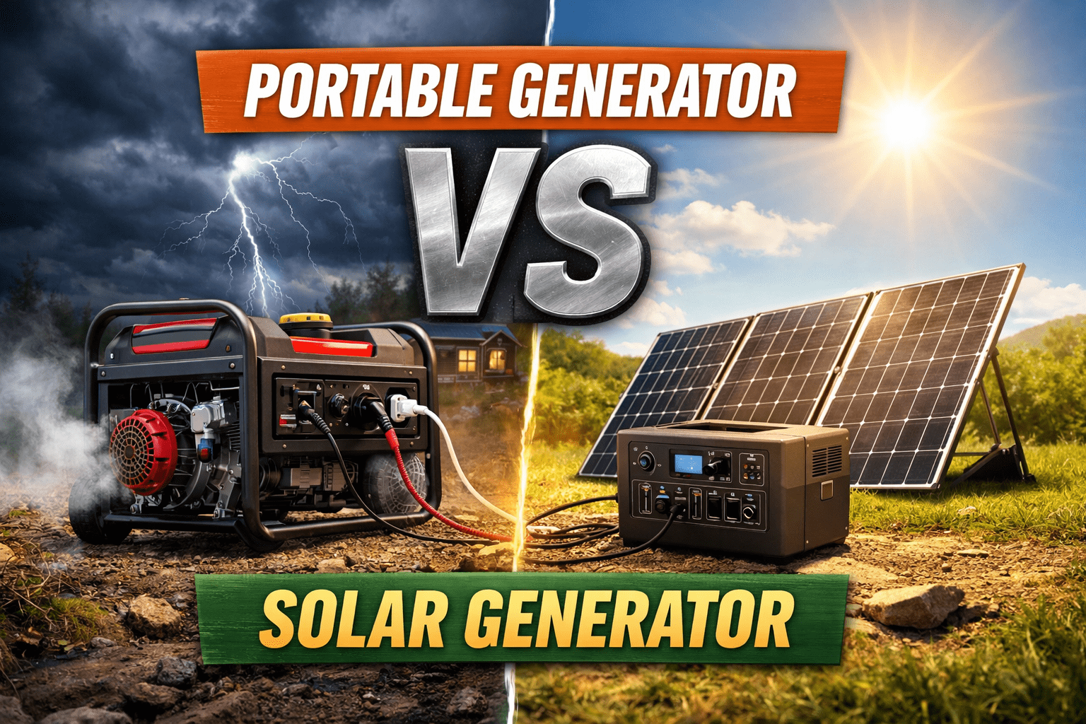 portable generator vs solar generator energy showdown