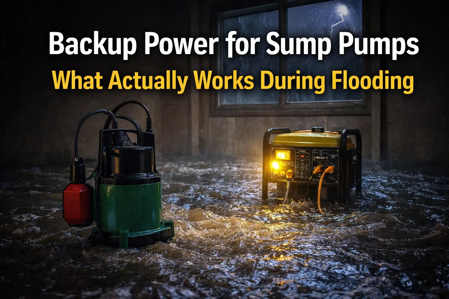 Backup Power for Sump Pumps What Actually Works During Flooding